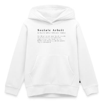 Soziale Arbeit - Definition - Kinder Premium Organic Hoodie - Weiß - Vorne - AI Model Kid Female (0cm)