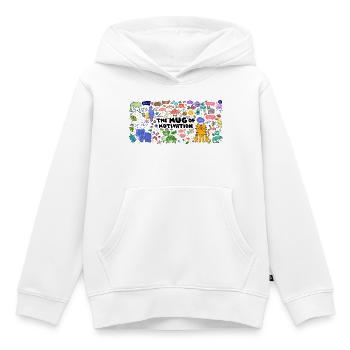 Coupe de motivation - Sweat Premium à capuche enfant bio - blanc - Devant - AI Model Kid Female (0cm)