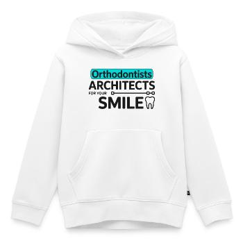Dental Professional Architect Of The Smile Design  - Kids Premium Organic Hoodie - white - Front - AI Model Kid Female (0cm)