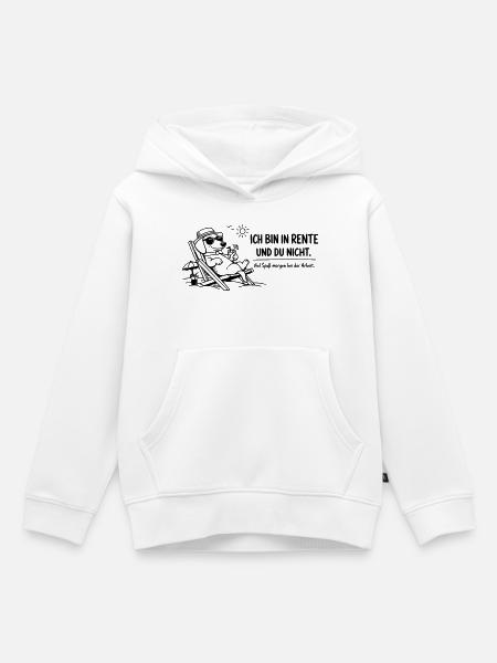 Lustiges Rentner Bild Spruch Dackel - Kinder Premium Organic Hoodie - Weiß