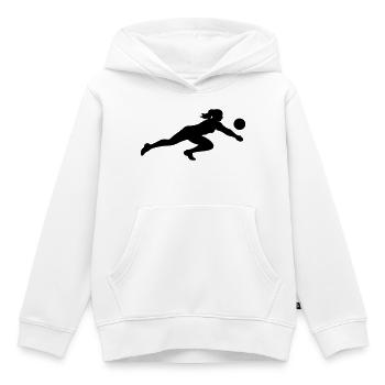 Volleyball Silhouette - Kinder Premium Organic Hoodie - Weiß - Vorne - AI Model Kid Female (0cm)