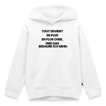Französisch-Deutsch-Reim 1 (Ver. B) - Kinder Premium Organic Hoodie - Weiß - Vorne - AI Model Kid Female (0cm)