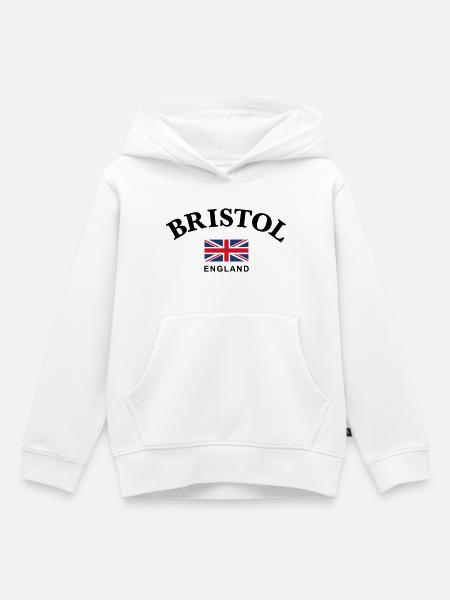 Bristol, England - Kinder Premium Organic Hoodie - Weiß
