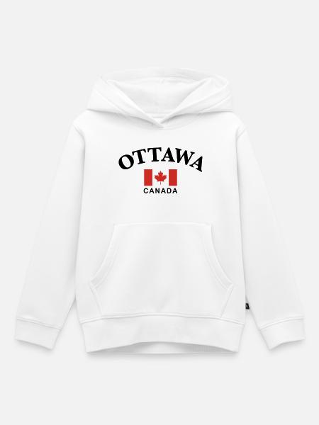 Ottawa, Kanada - Kinder Premium Organic Hoodie - Weiß