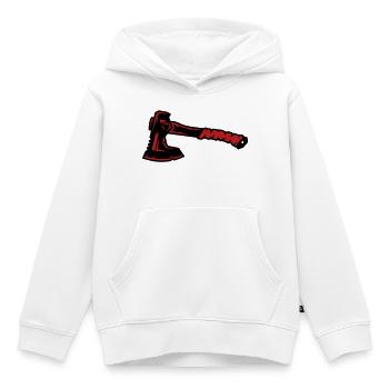 Axe Lumberjack Bushcraft Camping de survie - Sweat Premium à capuche enfant bio - blanc - Devant - AI Model Kid Female (0cm)