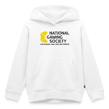 National Gaming Society Design für Gaming Kultur - Kinder Premium Organic Hoodie - Weiß - Vorne - AI Model Kid Female (0cm)