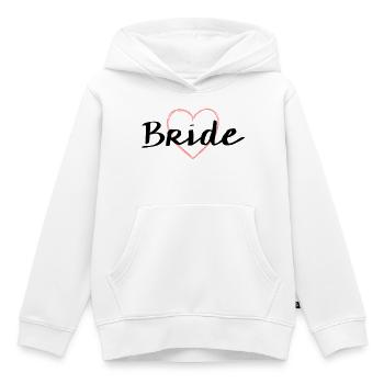Bride Herz Junggesellenabschied Hochzeit - Kinder Premium Organic Hoodie - Weiß - Vorne - AI Model Kid Female (0cm)