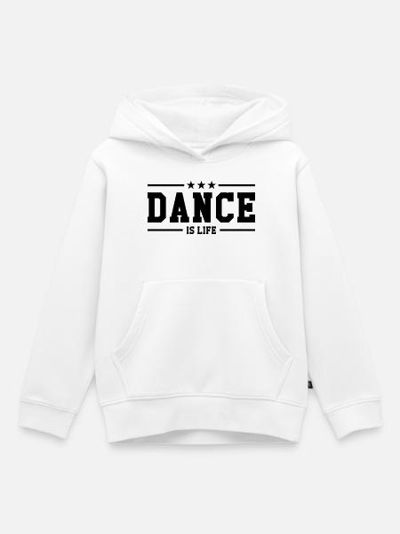 Dance is life - Kinder Premium Organic Hoodie - Weiß