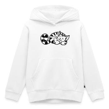 Cartoon Kitten - Kids Premium Organic Hoodie - white - Front - AI Model Kid Female (0cm)