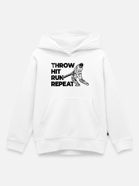 Kricket Techniken - Kinder Premium Organic Hoodie - Weiß