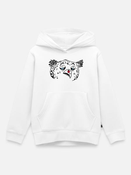 Eule und Marienkäfer - Kinder Premium Organic Hoodie - Weiß