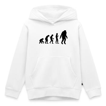 Bigfoot Sasquatch Cache-cache Dictons - Sweat Premium à capuche enfant bio - blanc - Devant - AI Model Kid Female (0cm)