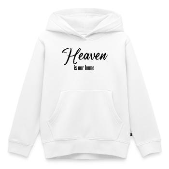 Heaven Is Our Home – Hoffnung in Christus - Kinder Premium Organic Hoodie - Weiß - Vorne - AI Model Kid Female (0cm)
