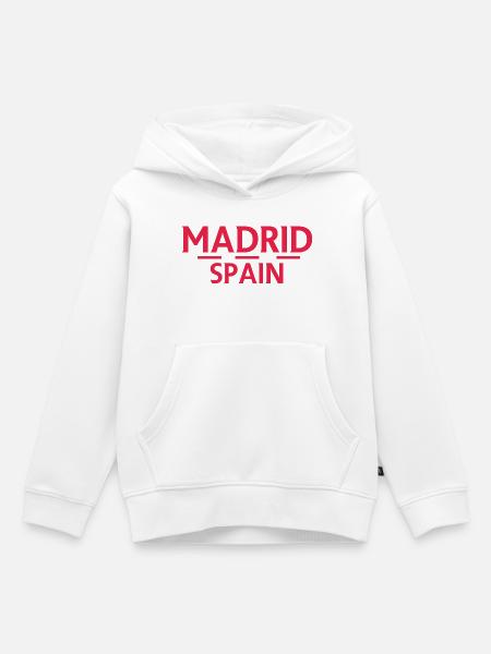 Madrid – Spanien - Kinder Premium Organic Hoodie - Weiß