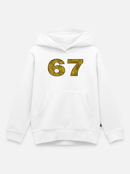 Goldene 67 - Kinder Premium Organic Hoodie - Weiß