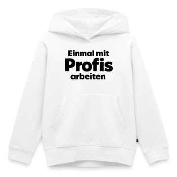 Einmal mit Profis arbeiten - Arbeit Handwerk - Kinder Premium Organic Hoodie - Weiß - Vorne - AI Model Kid Female (0cm)