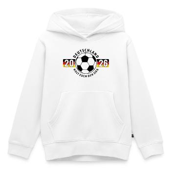 Fußball | Holt euch den Sieg | Deutschland 2026 - Kinder Premium Organic Hoodie - Weiß - Vorne - AI Model Kid Female (0cm)