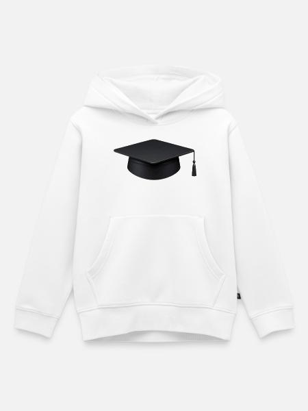 Abschlusskappe Kunstprint - Kinder Premium Organic Hoodie - Weiß