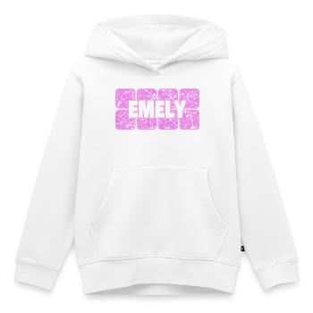 La Saint-Valentin Emely - Sweat Premium à capuche enfant bio - blanc - Devant - AI Model Kid Female (0cm)
