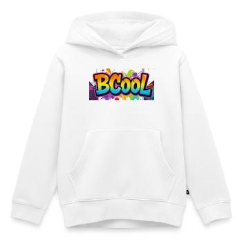 BCOOL Graffiti Éclaboussures Néon - Sweat Premium à capuche enfant bio - blanc - Devant - AI Model Kid Female (0cm)