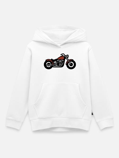 Ride Fast Abzeichen Logo - Kinder Premium Organic Hoodie - Weiß