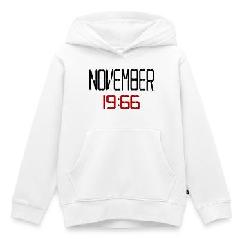 60. Geburtstag November 1966 - Kinder Premium Organic Hoodie - Weiß - Vorne - AI Model Kid Female (0cm)
