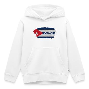 Cuba Drapeau / Caraïbe Cadeau - Sweat Premium à capuche enfant bio - blanc - Devant - AI Model Kid Female (0cm)