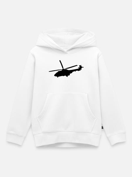 Hubschrauber - Kinder Premium Organic Hoodie - Weiß