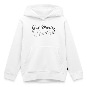 Bonjour ma chérie - Sweat Premium à capuche enfant bio - blanc - Devant - AI Model Kid Female (0cm)