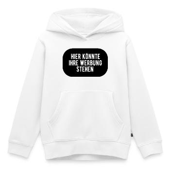 Hier könnte ihre Werbung stehen - Kinder Premium Organic Hoodie - Weiß - Vorne - AI Model Kid Female (0cm)