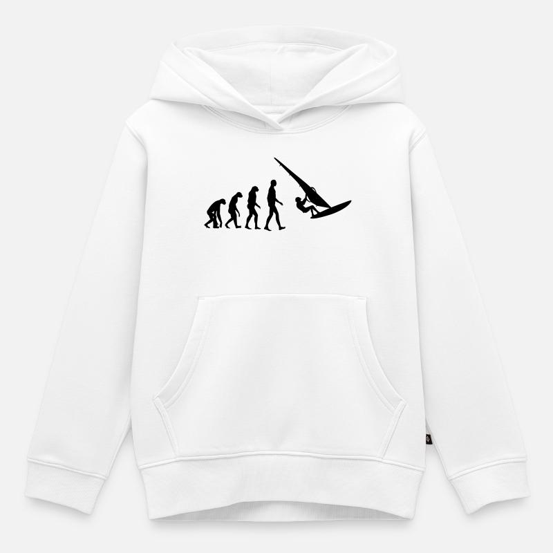 Windsurfen / Windsurfer / Windsurf / Windsurfing - Kinder Premium Organic Hoodie - Weiß