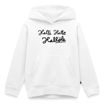 Halli Hallo Hallöle - Kinder Premium Organic Hoodie - Weiß - Vorne - AI Model Kid Female (0cm)