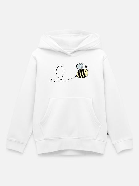 Hummel pastell fliegend - Kinder Premium Organic Hoodie - Weiß