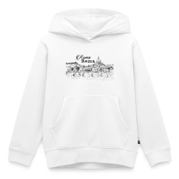 Rome - Kids Premium Organic Hoodie - white - Front - AI Model Kid Female (0cm)
