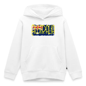 Australia two - Kids Premium Organic Hoodie - white - Front - AI Model Kid Female (0cm)