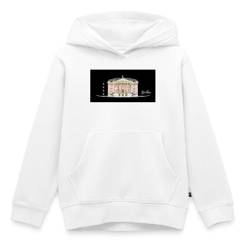 Berlin, Oper unter den Linden, Zeichnung - Kinder Premium Organic Hoodie - Weiß - Vorne - AI Model Kid Female (0cm)