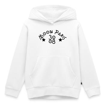 Design simple et épuré pour un style unique et fun - Sweat Premium à capuche enfant bio - blanc - Devant - AI Model Kid Female (0cm)