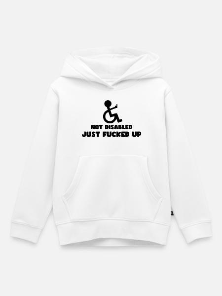 Nicht alle Rollstuhlfahrer sind nett # - Kinder Premium Organic Hoodie - Weiß