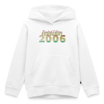 20. Geburtstag Limited Edition (SCR) 02/2006 - Kinder Premium Organic Hoodie - Weiß - Vorne - AI Model Kid Female (0cm)