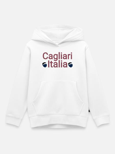 Cagliari  - Kinder Premium Organic Hoodie - Weiß