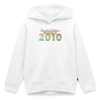 16. Geburtstag Limited Edition (SCR) 03/2010 - Kinder Premium Organic Hoodie - Weiß - Vorne - AI Model Kid Female (0cm)