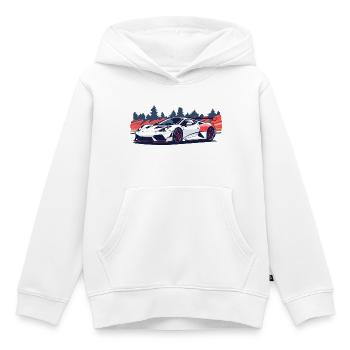 Renn-Supersportwagen mit rotem Akzent - Kinder Premium Organic Hoodie - Weiß - Vorne - AI Model Kid Female (0cm)
