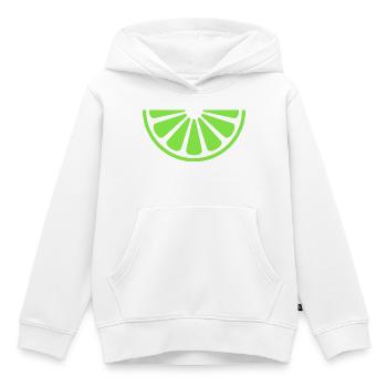 Tranche de citron vert - Sweat Premium à capuche enfant bio - blanc - Devant - AI Model Kid Female (0cm)