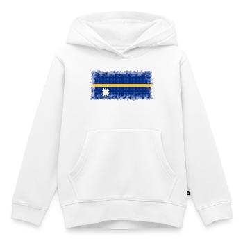 Land Nauru - Kinder Premium Organic Hoodie - Weiß - Vorne - AI Model Kid Female (0cm)