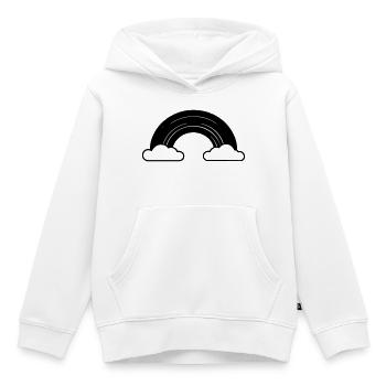 arc en ciel - Sweat Premium à capuche enfant bio - blanc - Devant - AI Model Kid Female (0cm)
