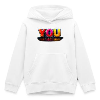 YOU 3D Rainbows Typografie - Kinder Premium Organic Hoodie - Weiß - Vorne - AI Model Kid Female (0cm)