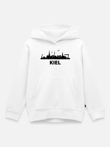 Kiel Skyline - Kinder Premium Organic Hoodie - Weiß