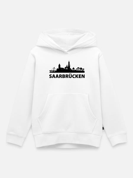 Saarbrücken Skyline - Kinder Premium Organic Hoodie - Weiß