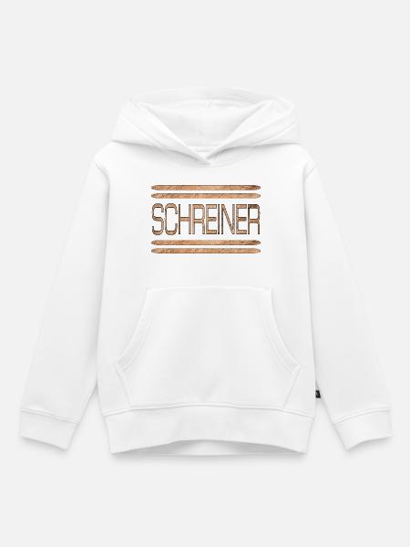 Schreiner Holz - Kinder Premium Organic Hoodie - Weiß