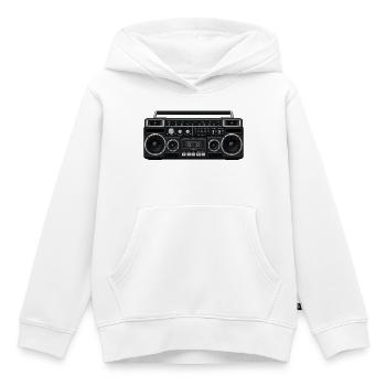 80s Boombox - Kinder Premium Organic Hoodie - Weiß - Vorne - AI Model Kid Female (0cm)